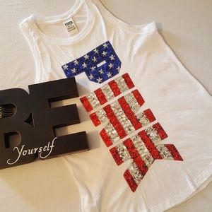 PINK Victoria Secret rhinestone tank  XS